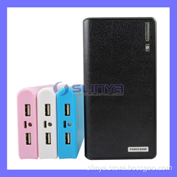 Leather Wallet 20000mAh Portable Mobile Power Bank Charger